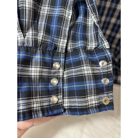 Vintage 1990’s Wrangler Long Sleeve Pearl Snap Button Up Shirt Size Lg - Picture 6 of 10